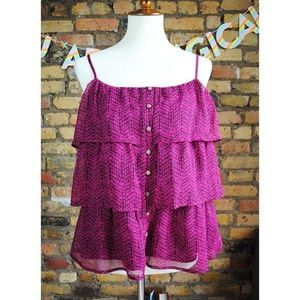 NWT A.N.A. Layered Ruffle Tank